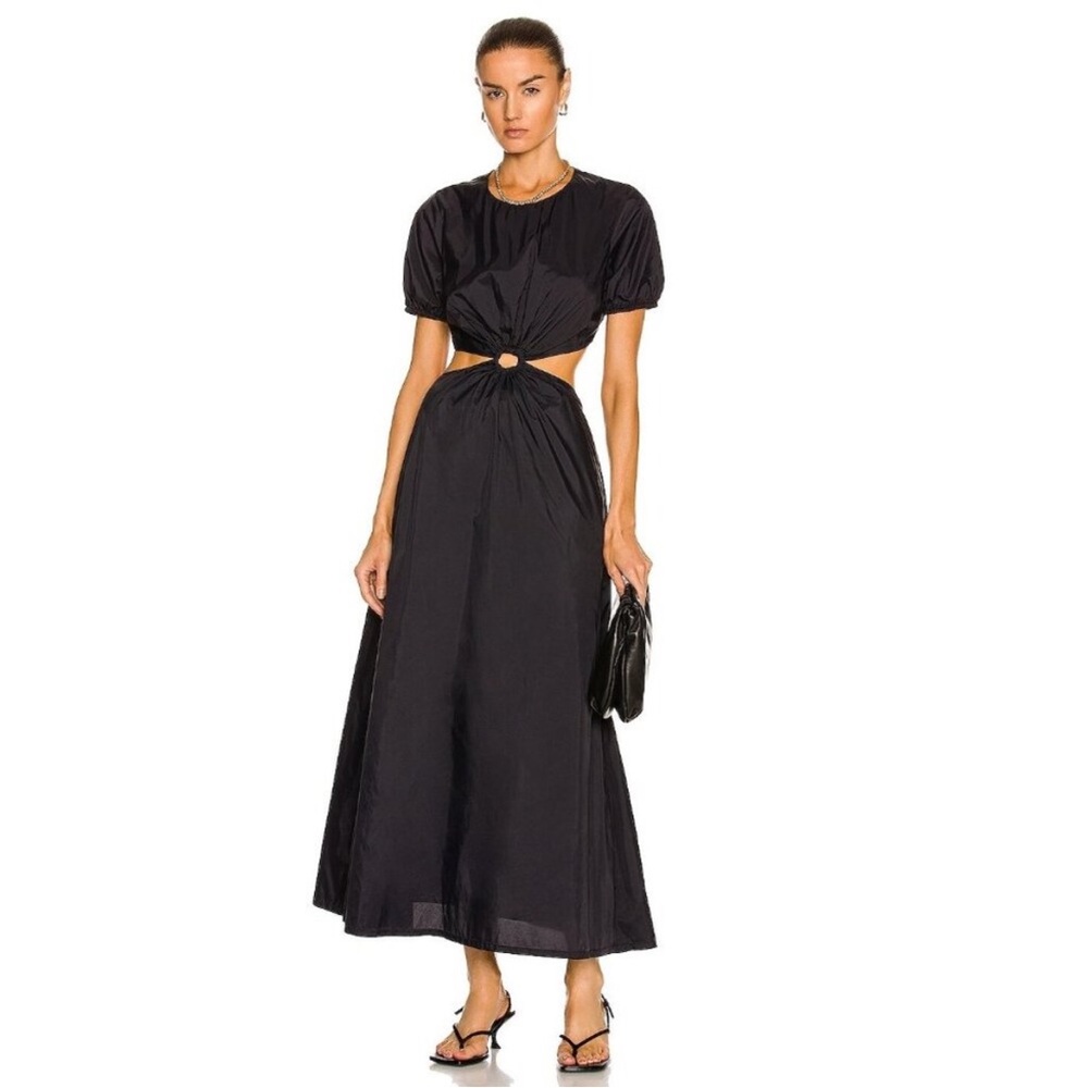 Staud Calypso Cutout Black Maxi Dress XS